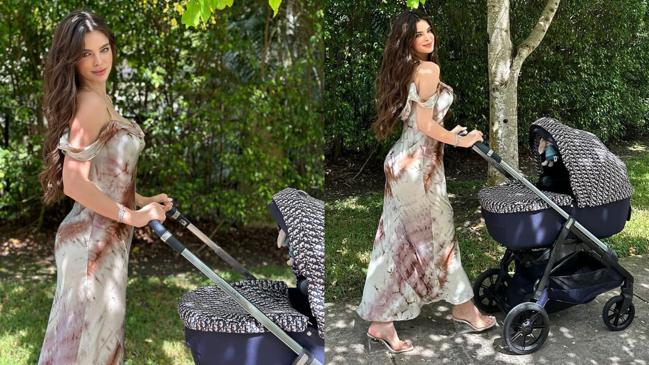 Nadia Ferreira apareció también con el mismo carrito para bebé Dior en agosto pasado.
