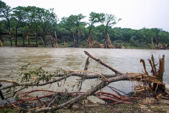 Algunas zonas de la capital texana quedaron bajo el agua luego de las intensas lluvias de los últimos días.
