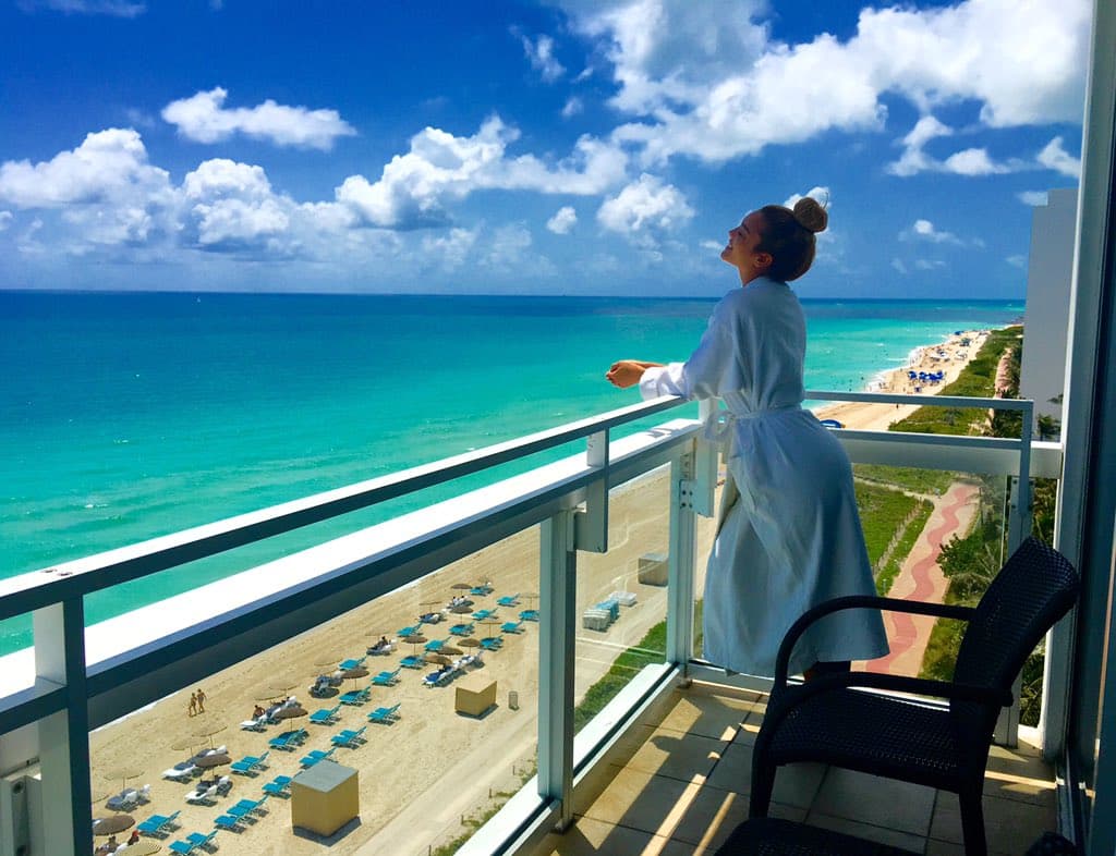 Zuleyka despertó con esta hermosa vista del mar.