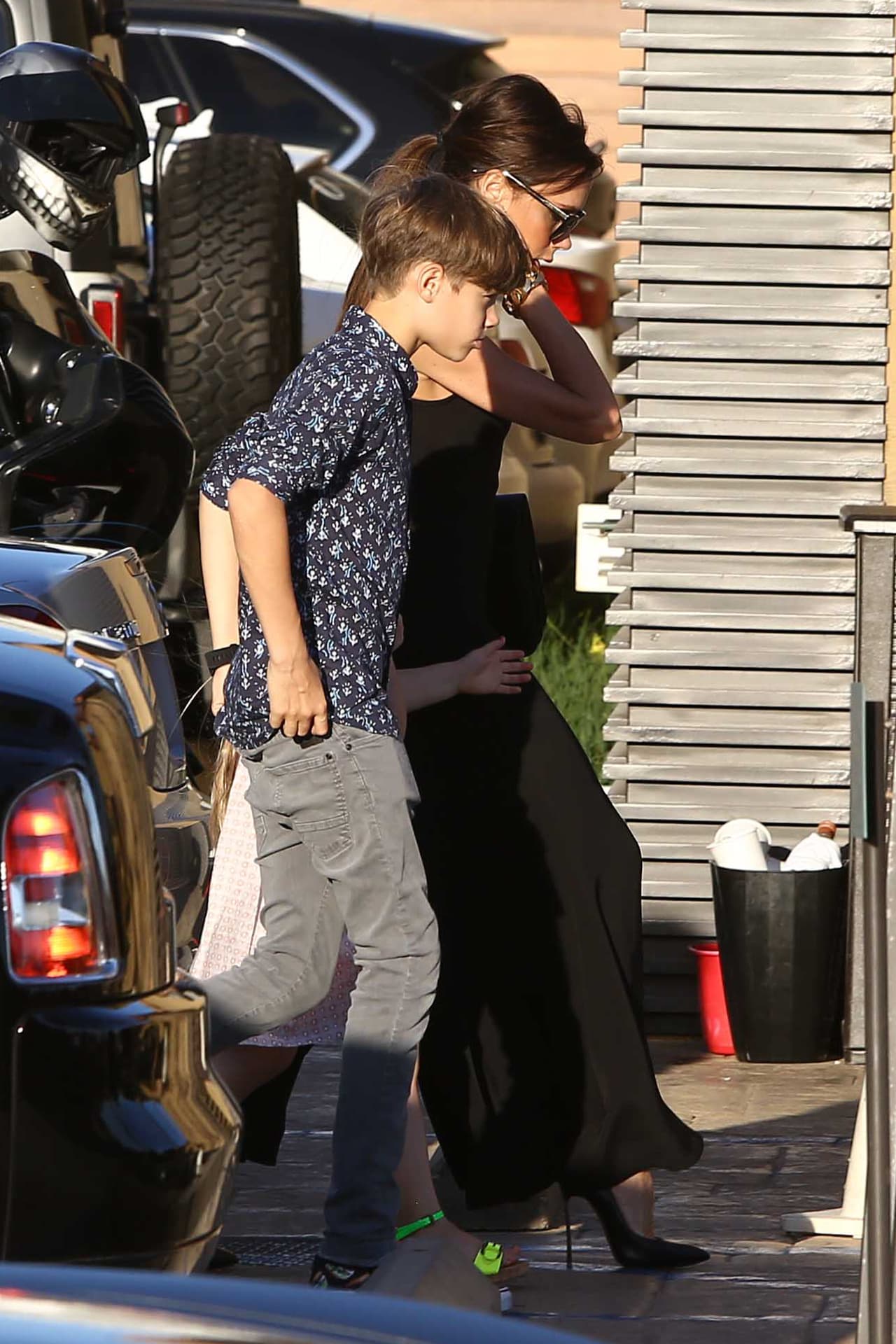 El gran ausente fue el mayor de sus hijos, Brooklyn.