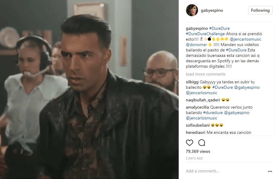 En la publicación hecha por Gaby Espino se puede leer: "Ahora sí se prendió esto. Está demasiado buena esta canción así que descárguenla en Spotify y en las demás plataformas digitales".