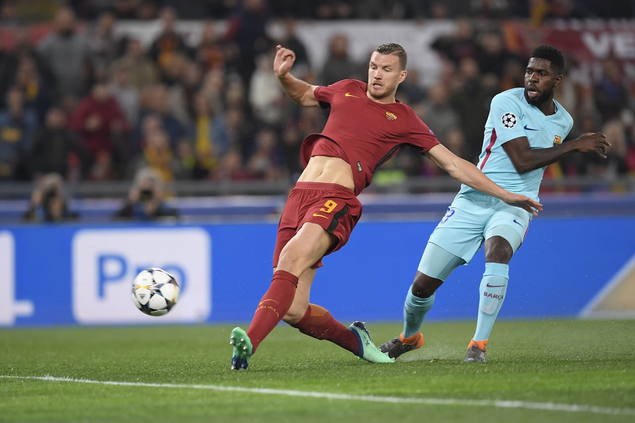 Al minuto 5, Edin Dzeko puso el 1-0 a favor de Roma como para meter presión contra Barcelona.