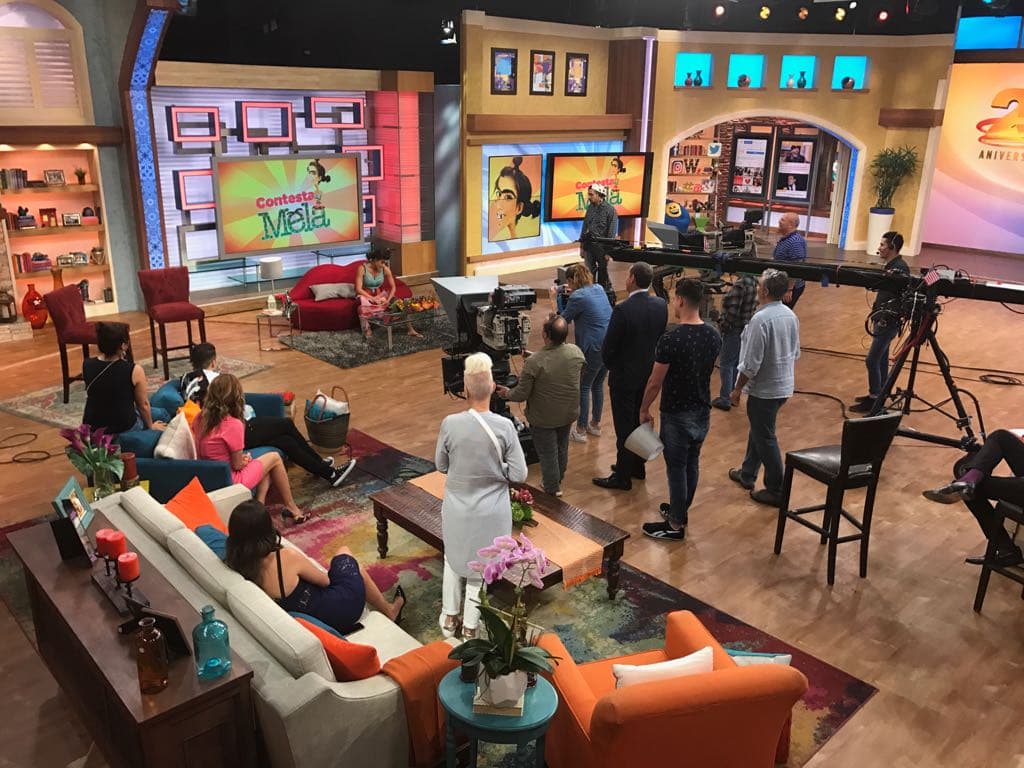 Así lucía la casita de Despierta América mientras Mela hacía de las suyas frente a los televidentes.