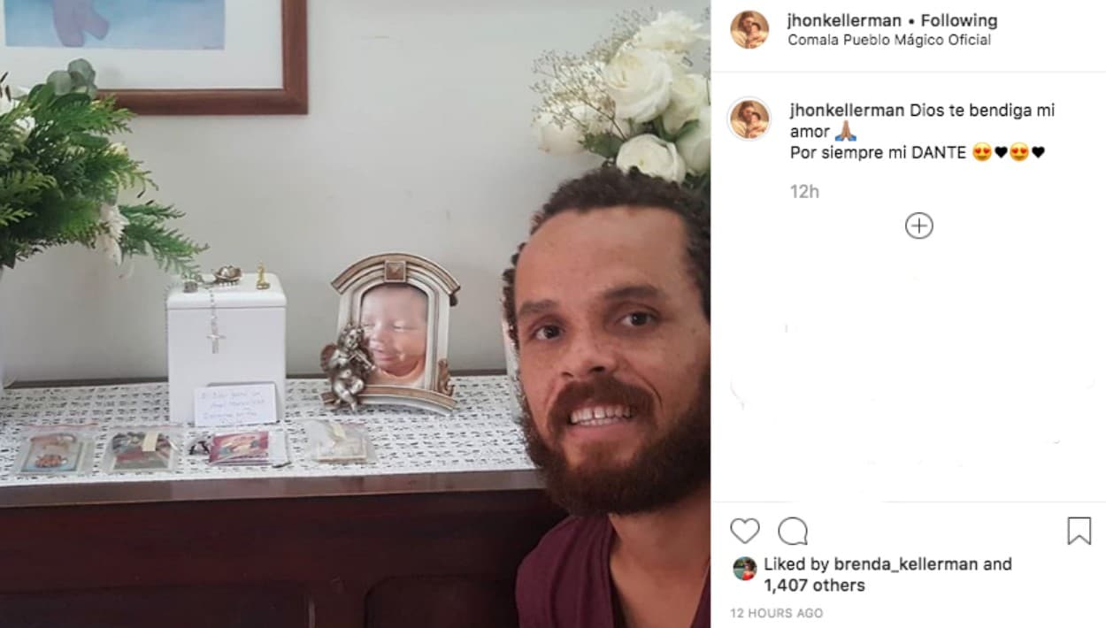 El pasado 11 de agosto Jhon Kellerman, hermano de Brenda, pareja de Ferdinando Valencia, reveló en su cuenta de Instagram que Dante tenía un altar.
<br>