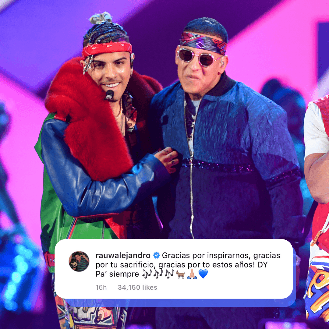 Por su parte, Rauw Alejandro, le reconoció que ha sido una inspiración para él, y el sacrificio que hizo para llegar a ser el rey del género urbano.