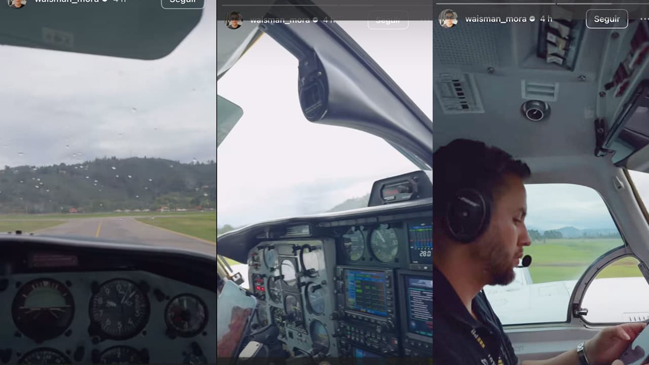En las imágenes que publicó en Instagram Weisman Mora antes de morir con los otros 5 tripulantes se observa a un hombre que podría haber sido el que iba al mando de la aeronave donde también murió el cantanre Yeison Jiménez.