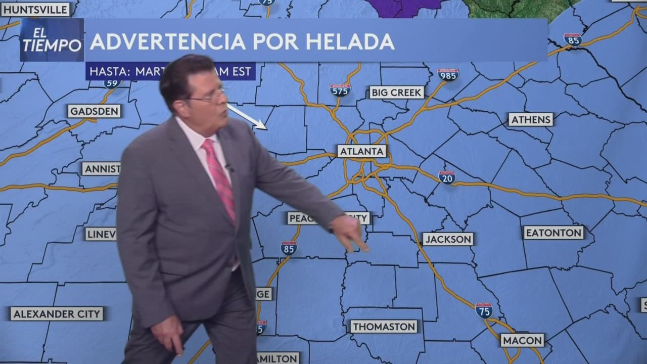 Emiten advertencia de congelación para el norte de Georgia y aviso de helada para el centro