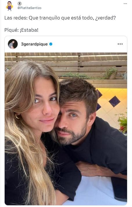 Meme foto Piqué y Clara Chía