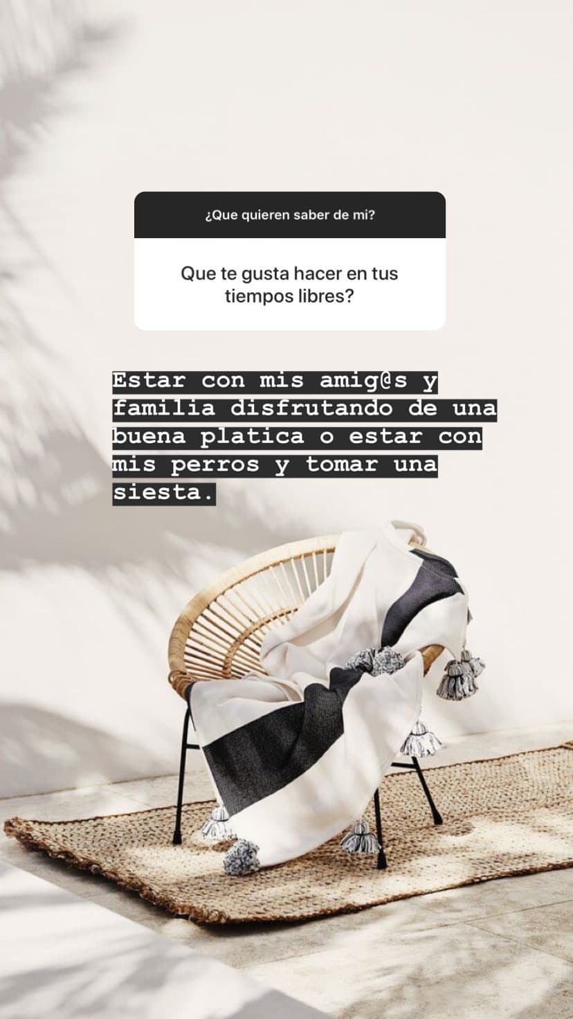 Lo que le gusta hacer en su tiempo libre.