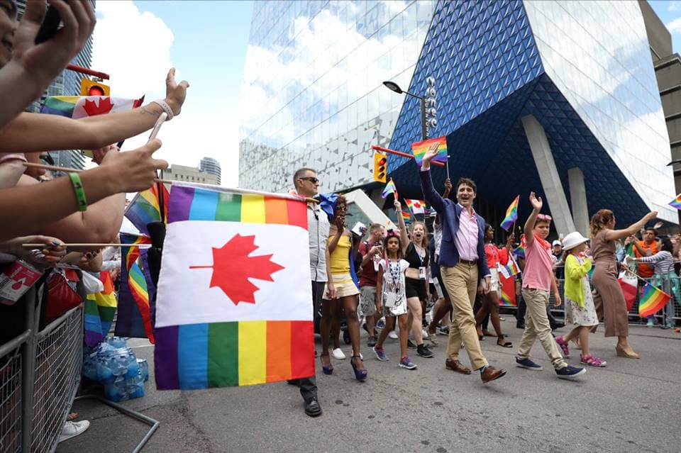 A la par de Nueva York, en Canadá también se realizó una marcha por el Orgullo gay.