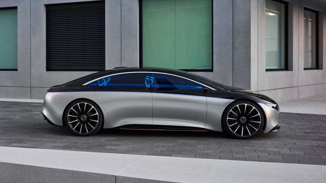 Mercedes-Benz Vision EQS presentado en el Auto Show de Frankfurt 2019.