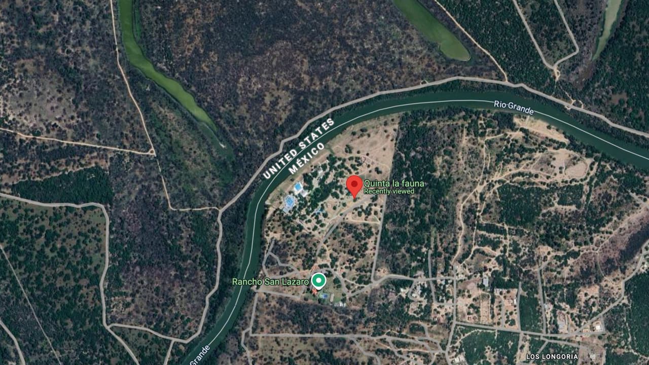 Esta es la ubicación de la Quinta La Fauna, junto al Río Bravo.