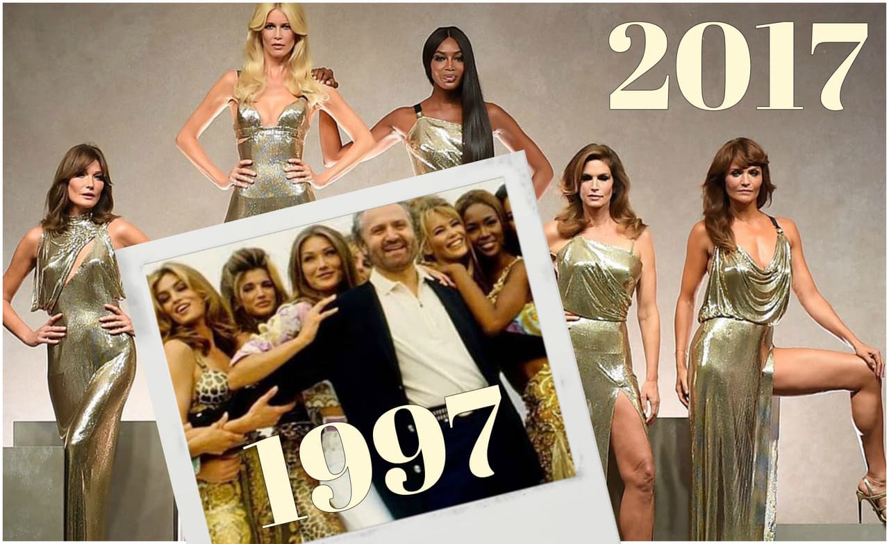 Han pasado 20 años desde el brutal asesinato de Gianni Versace en Miami. Para recordarlo, cinco de sus musas más queridas: Cindy, Claudia, Naomi, Carla y Helena, fueron convocadas por Donatella para celebrar su legado para el mundo de la moda internacional.