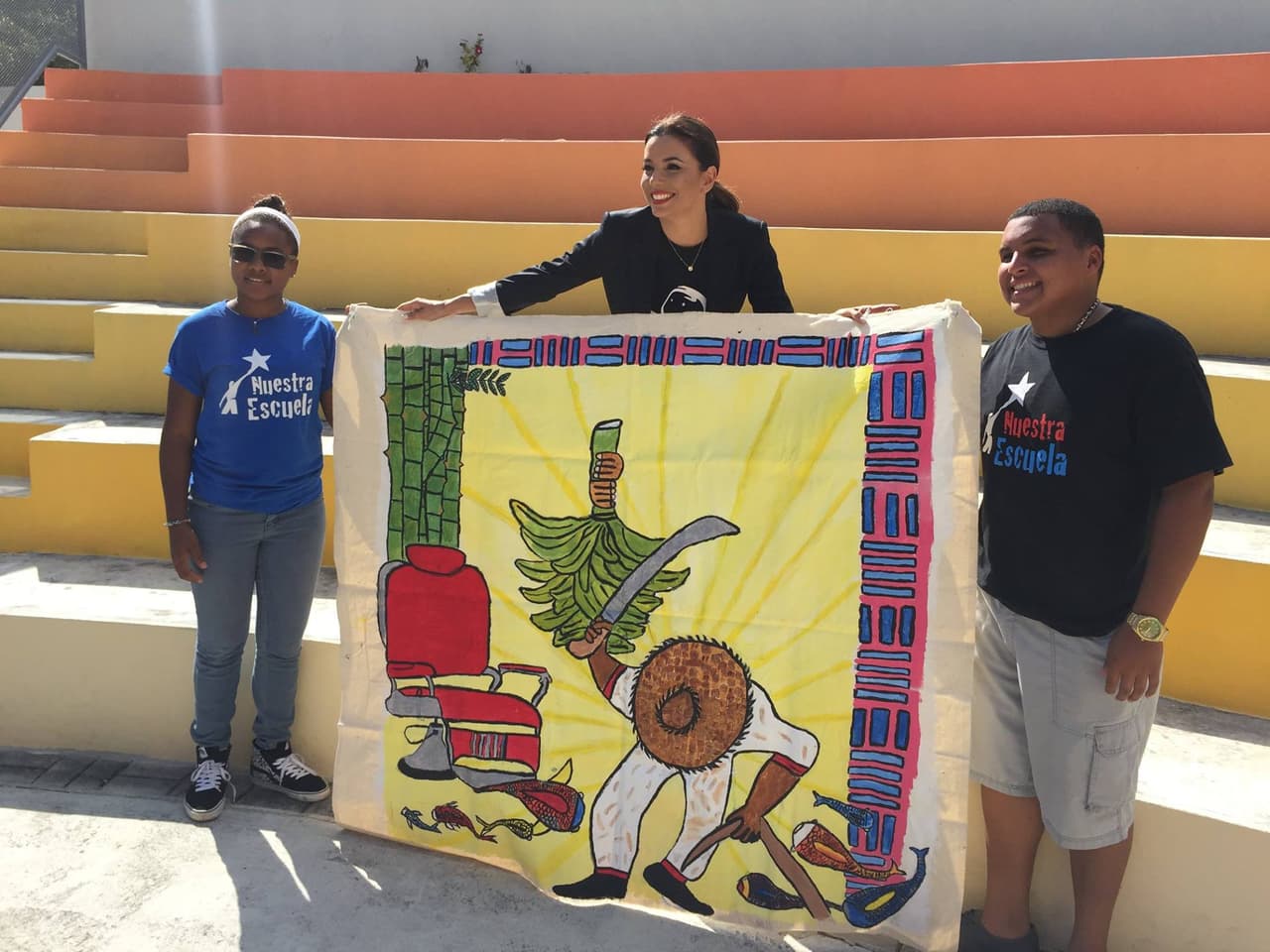 La actriz compartió con jóvenes en riesgo del Centro Tau , en Loíza