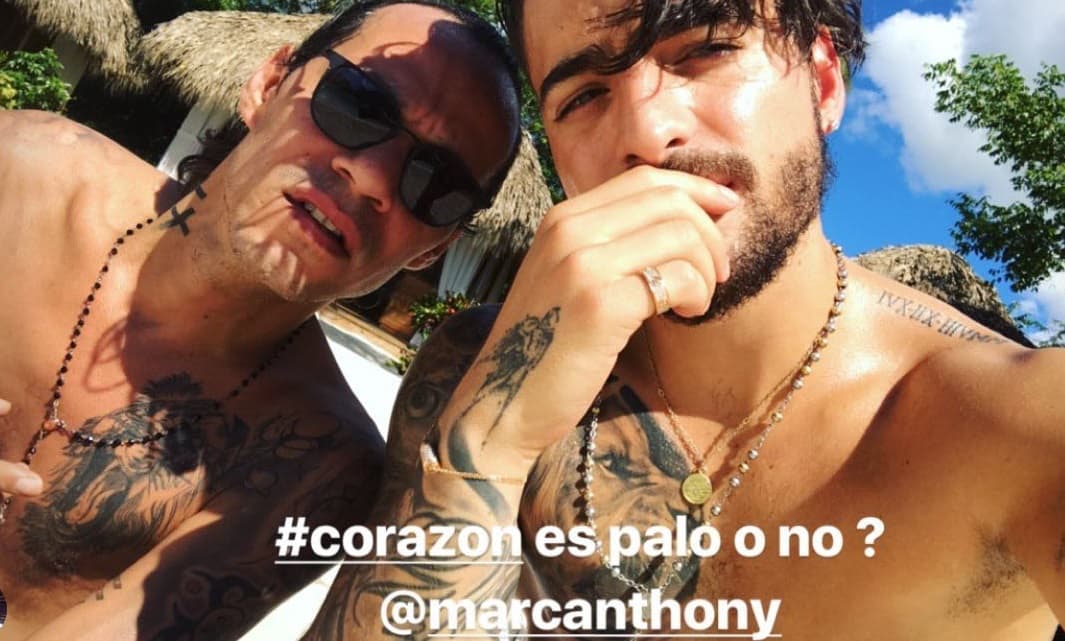 Marc Anthony demostraron con estas fotografías lo bien que se llevan dentro y fuera de los escenarios.