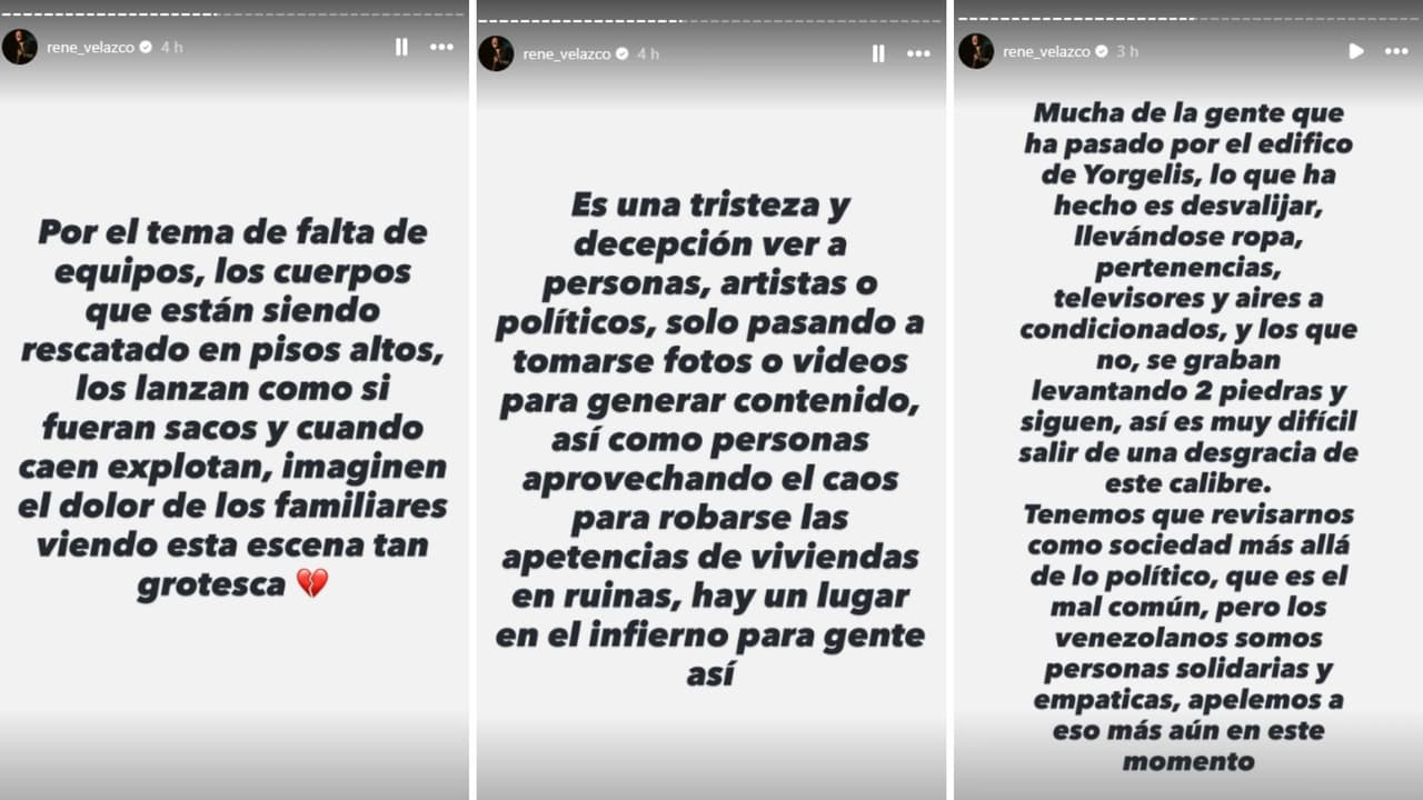 René Velazco hizo denuncias tras los terremotos en Venezuela.
