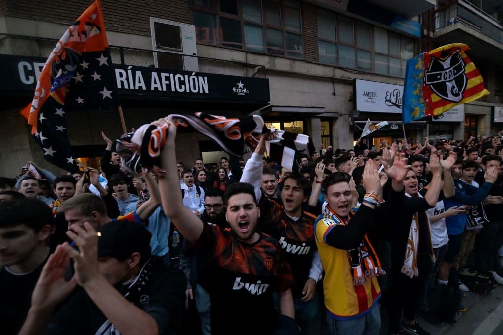 En orden, así estuvo la afición del Valencia.