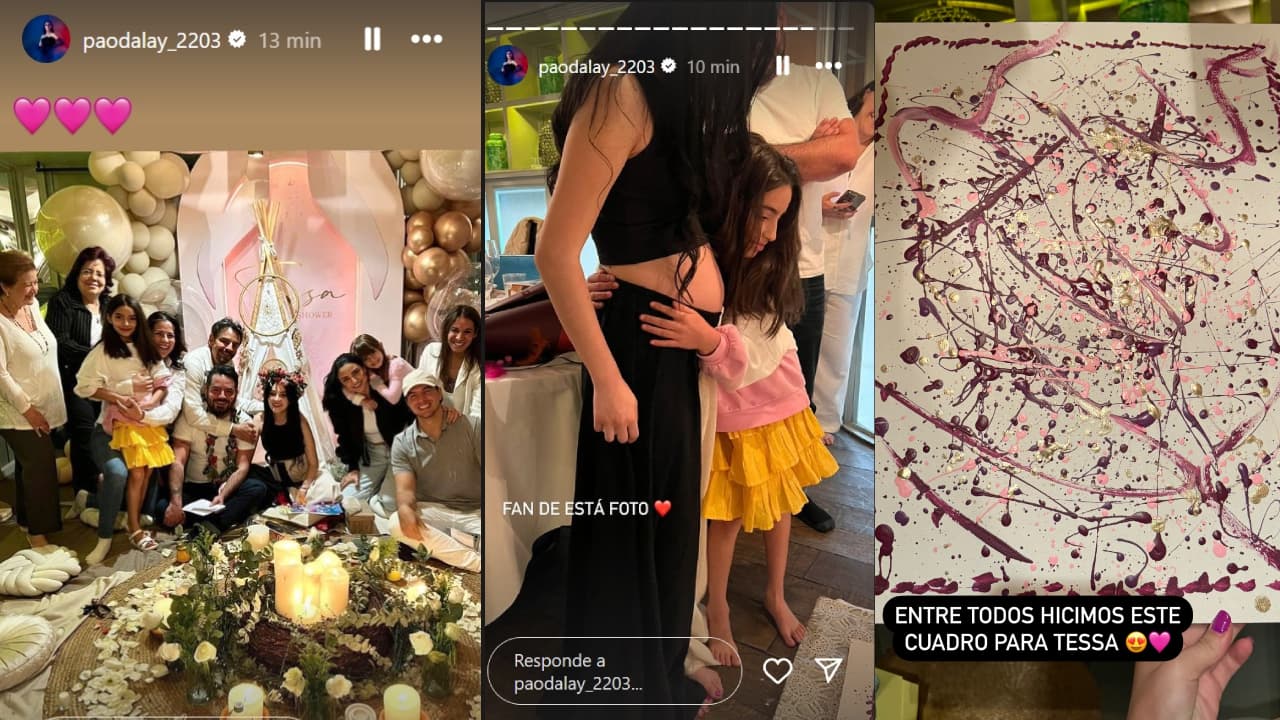 Los Derbez posaron junto a los futuros papás en el baby shower