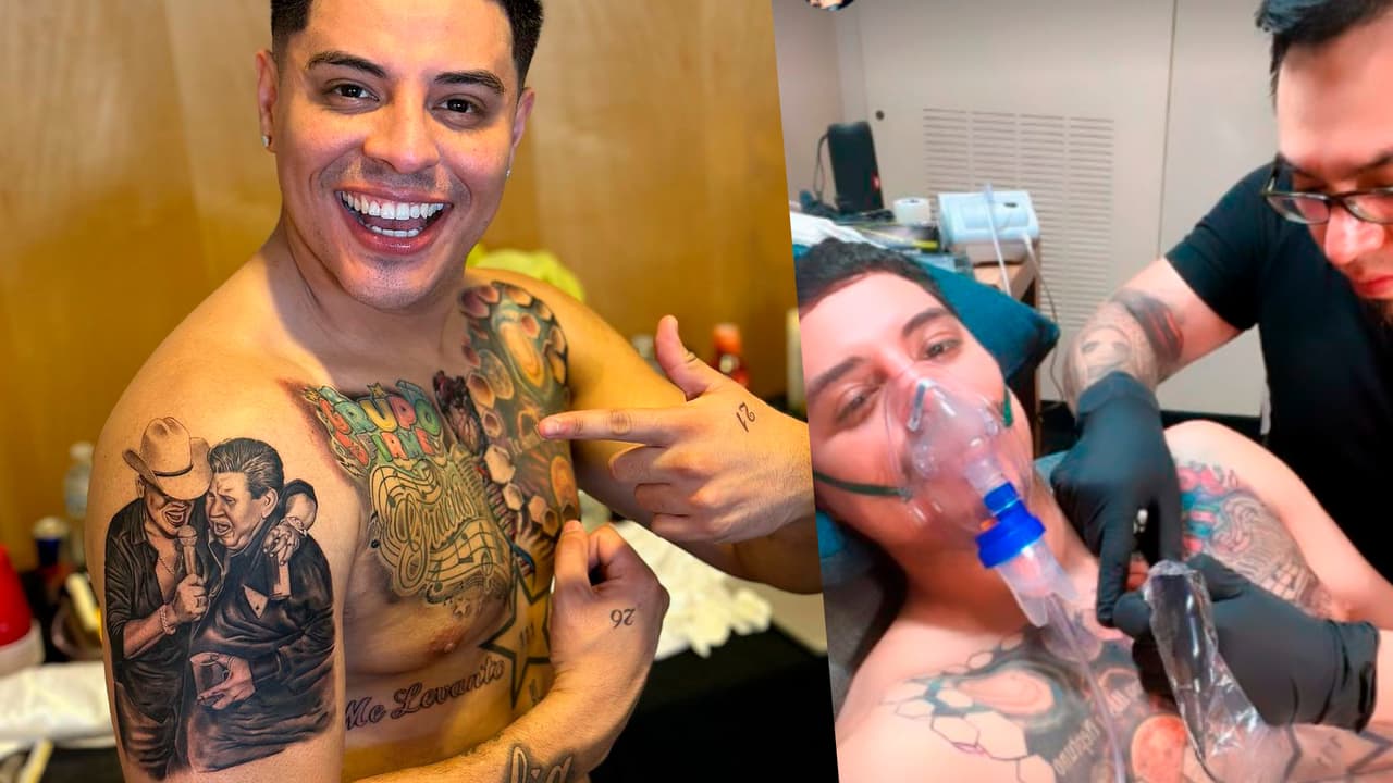 Eduin Caz reveló el significado de sus nuevos tatuajes: lo tatuaron durante 25 horas y necesitó oxígeno