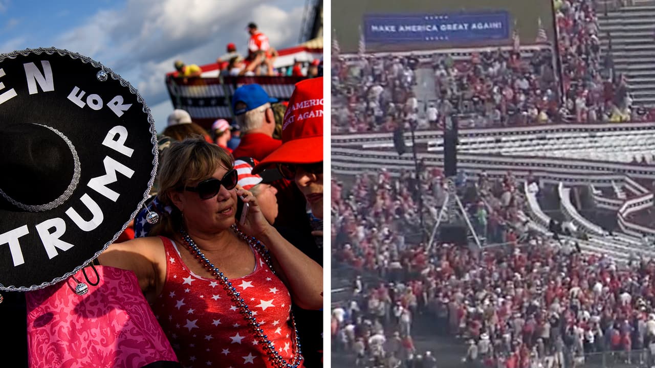El presidente Donald Trump celebró el miércoles un evento de campaña en Gastonia, a unos 30 minutos de Charlotte, Carolina del Norte.