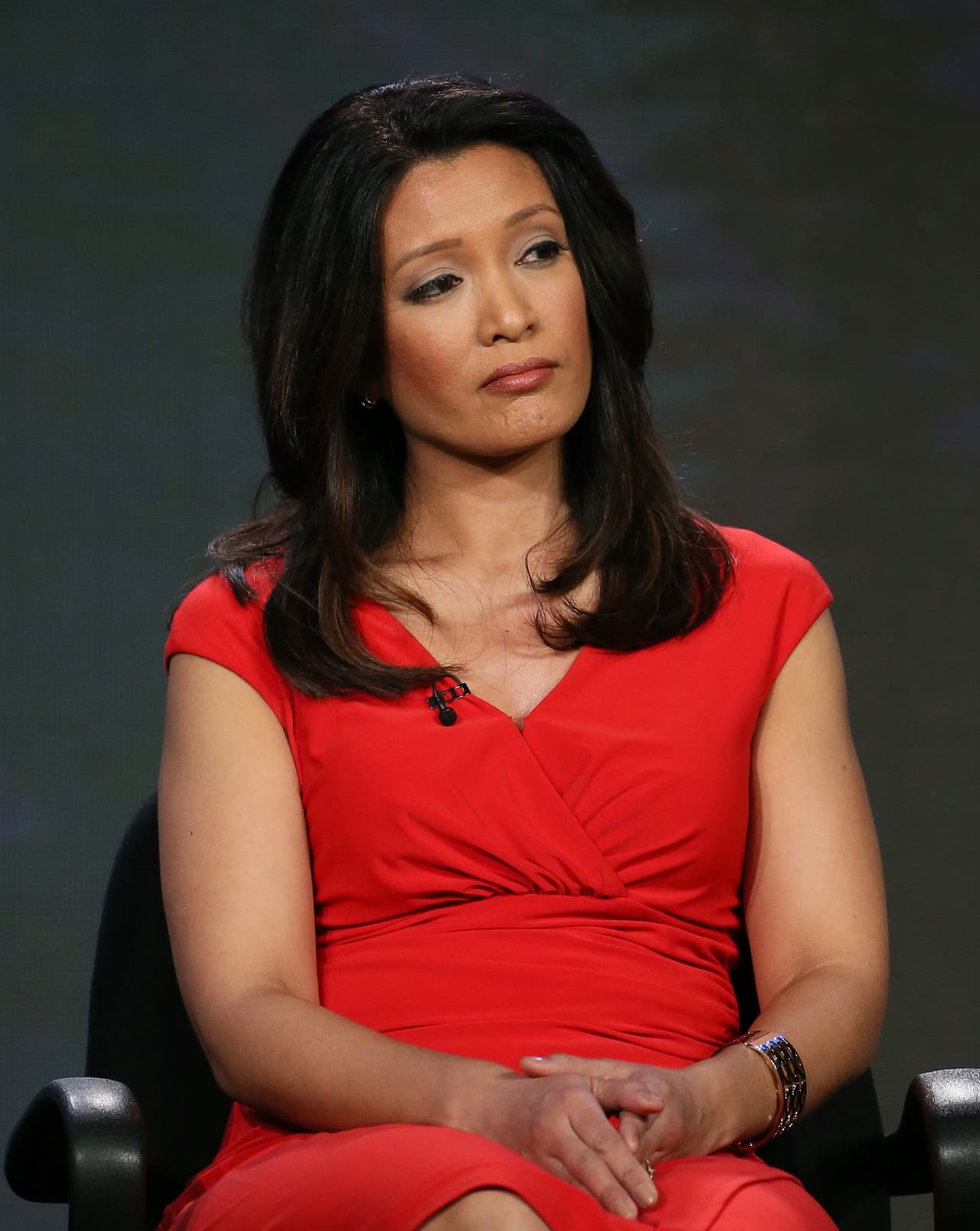 PASADENA, CA - JANUARY 12: Elaine Quijano speaks onstage during the CBS/Showtime Television Group portion of the 2015 Winter TCA Tour at the Langham Huntington Hotel on January 12, 2016 in Pasadena, California. (Photo by JB Lacroix/WireImage)