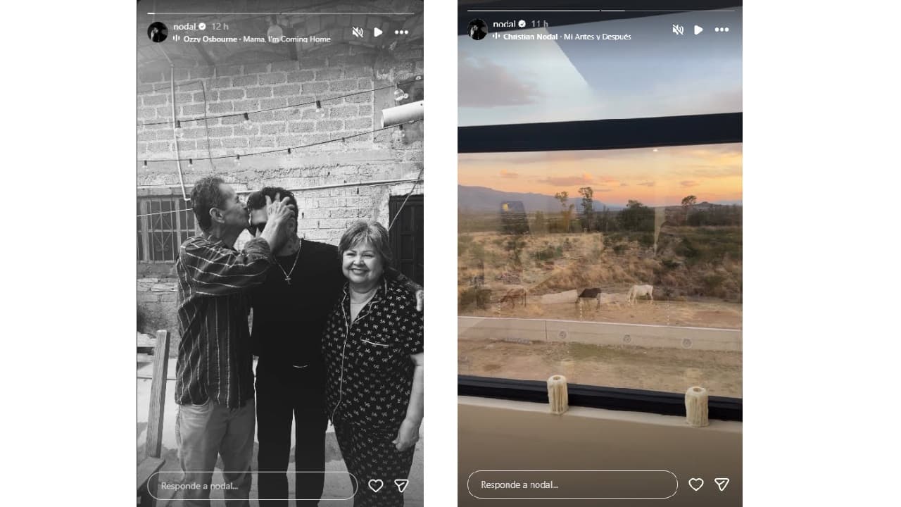 Nodal visitó a sus abuelos maternos.