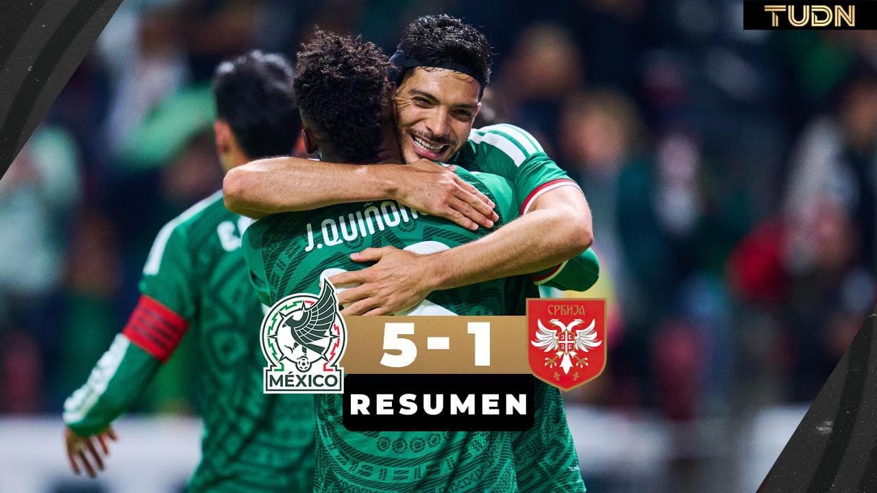 Resumen | México vs. Serbia: El tri golea y aplasta a la Serbia de Veljko Paunović