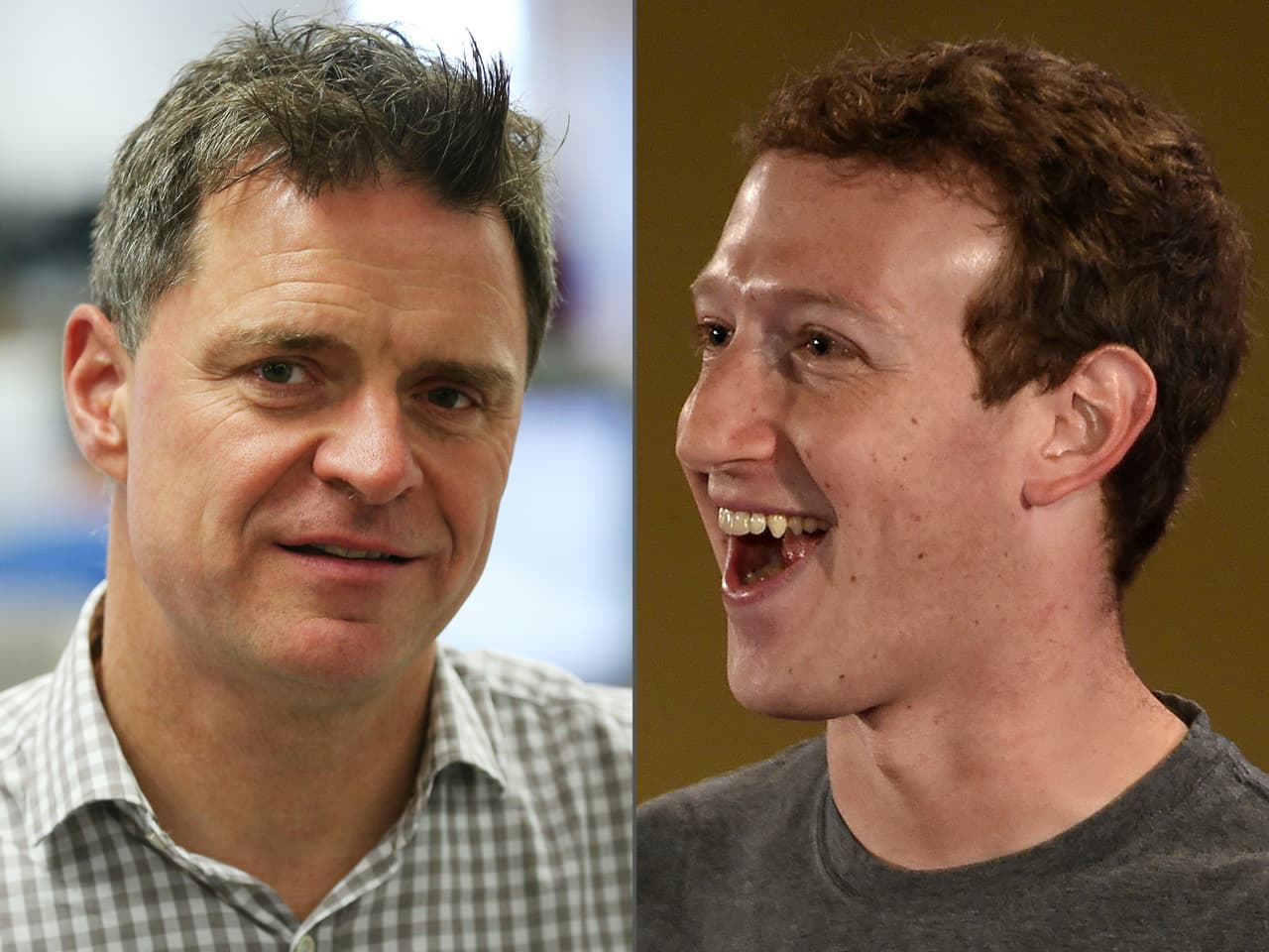 Espen Egil Hansen (izquierda), editor del diario noruego Aftenposten, mandó una carta pública que puso en aprietos a Mark Zuckerberg, CEO de Facebook.