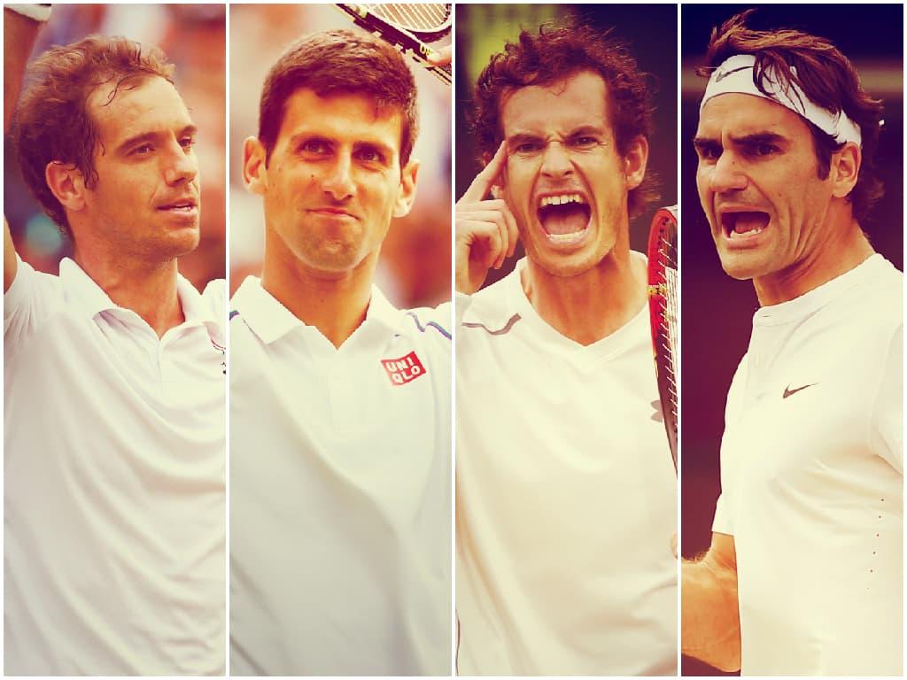 Djokovic-Gasquet y Federer-Murray en semifinales