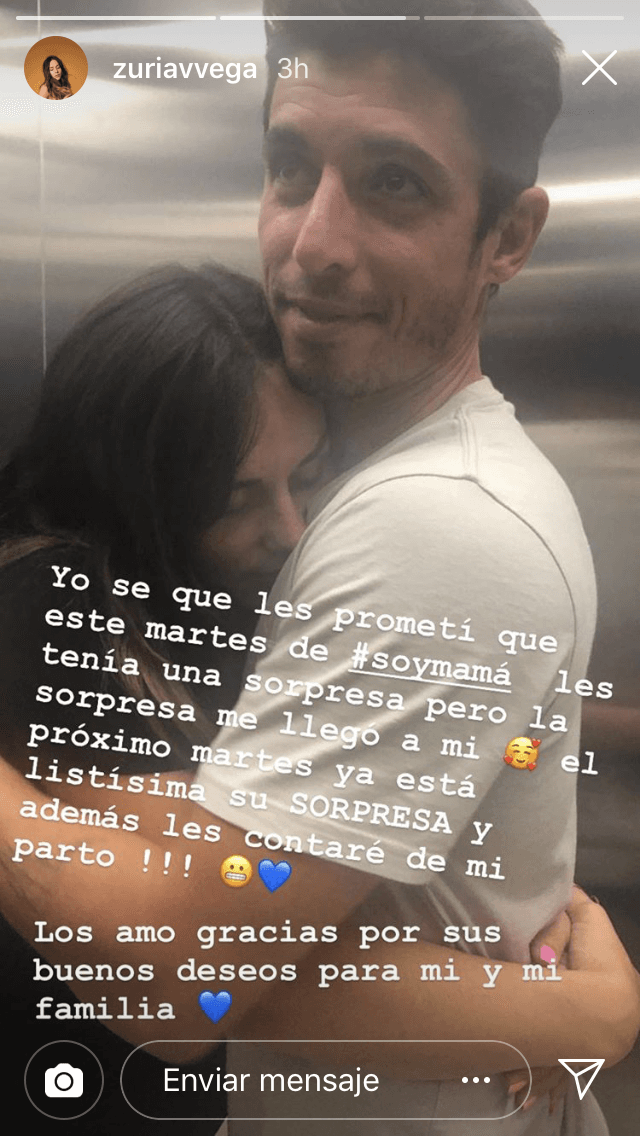 Además agradeció las felicitaciones para ella y su familia ante la llegada del pequeño Luka.
