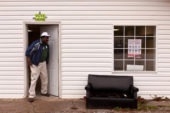 Centro de votación en Carolina del Sur