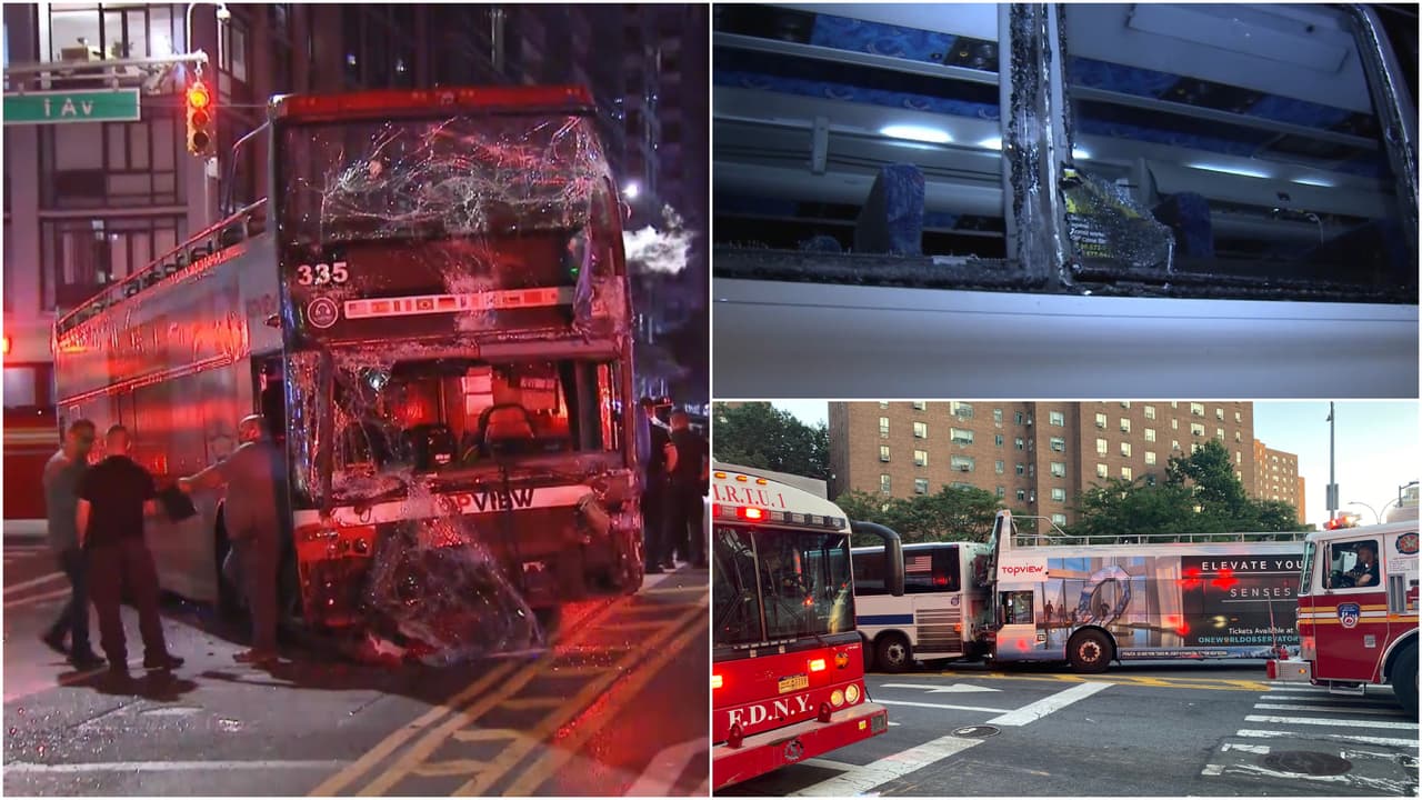 Más de 80 heridos deja un choque de buses en Manhattan; 18 son enviados a hospitales