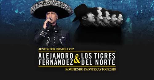Este es uno de los carteles anunciando el tour de 'El Potrillo' y Los Tigres.