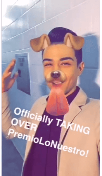 Luis Coronel fue parte del snapchat de Premio Lo Nuestro.