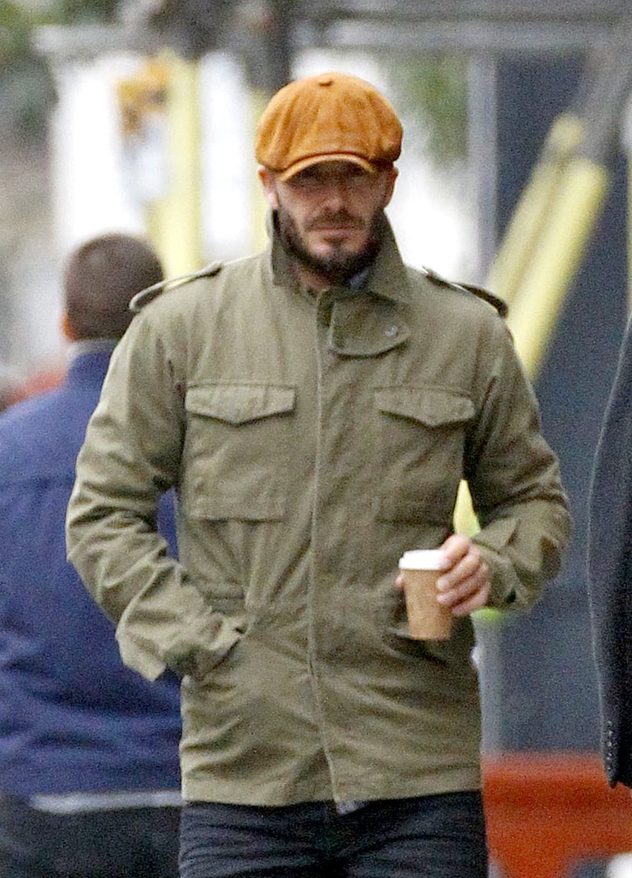 David Beckham solito en las calles de Londres.