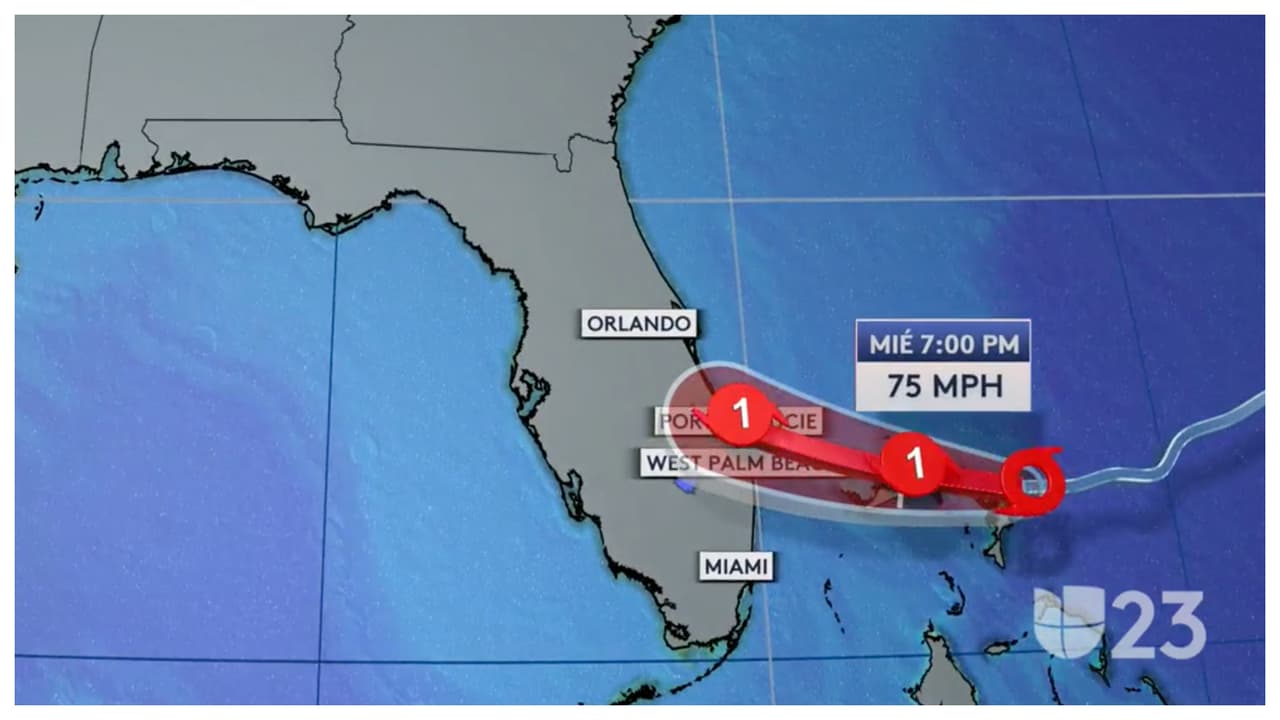 Se forma el huracán Nicole cerca de la costa este de Florida 