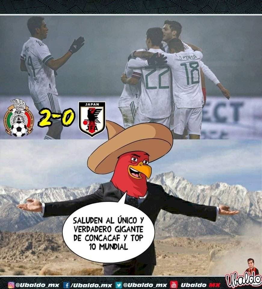 México vence a Caroe a de Sur y a Japón en duelos de fecha FIFA y los equipos asiáticos salen dañados por los memes.