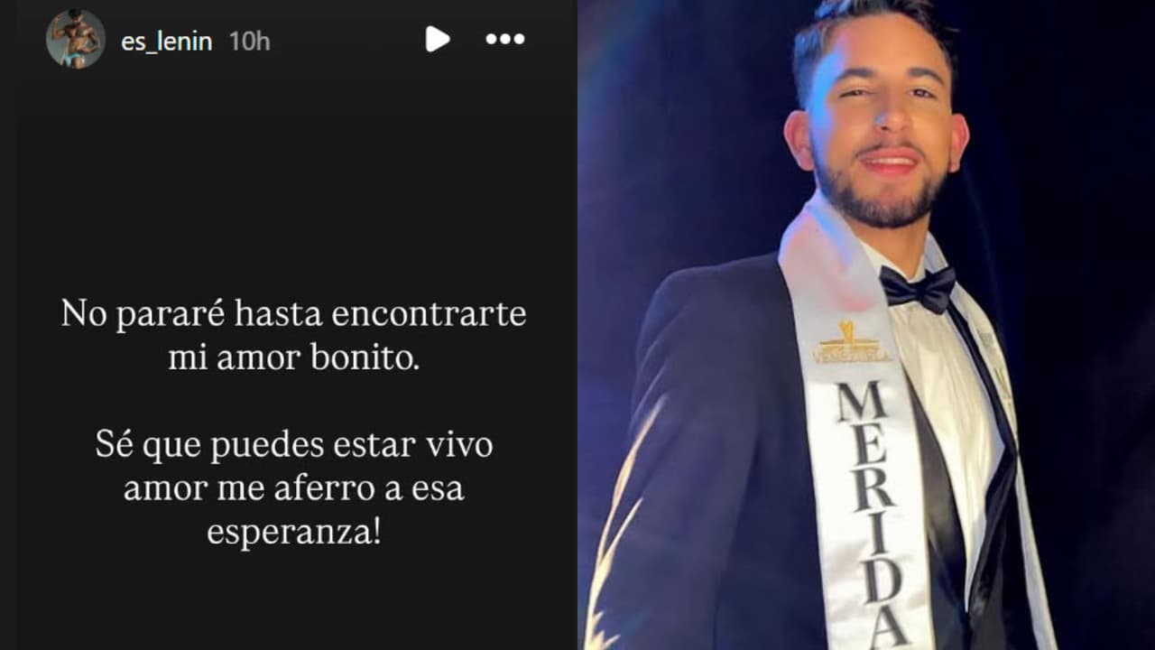 Lenin Peña publicó en Instagram mensajes como este luego de reportarse que su novio Yordy Paredes (derecha) estaría muerto entre los escombros.
