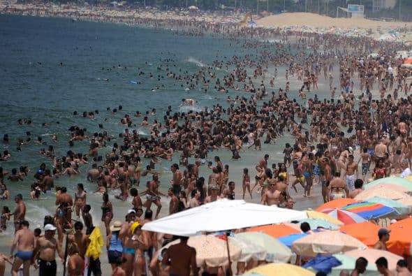 La famosa ciudad del Pan de Azúcar y el Cristo Redentor tuvo durante el día una sensación térmica de hasta 47 grados.