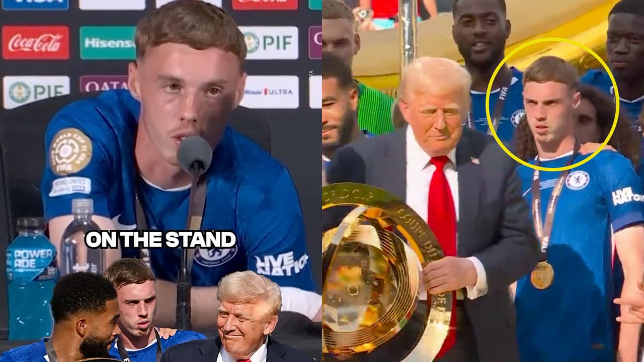 ¿Incomodidad? Así reaccionó Cole Palmer al ver a Trump en la ceremonia