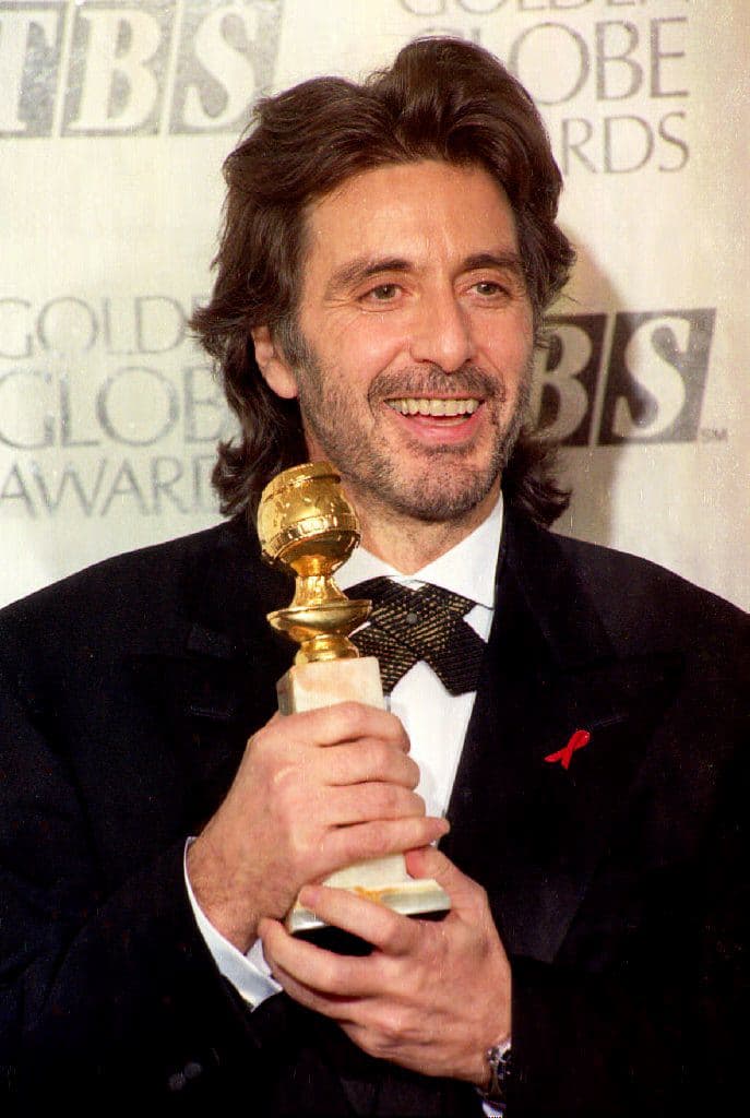 Al Pacino cuando ganó por 'Scent of a Woman' en enero de 1993.