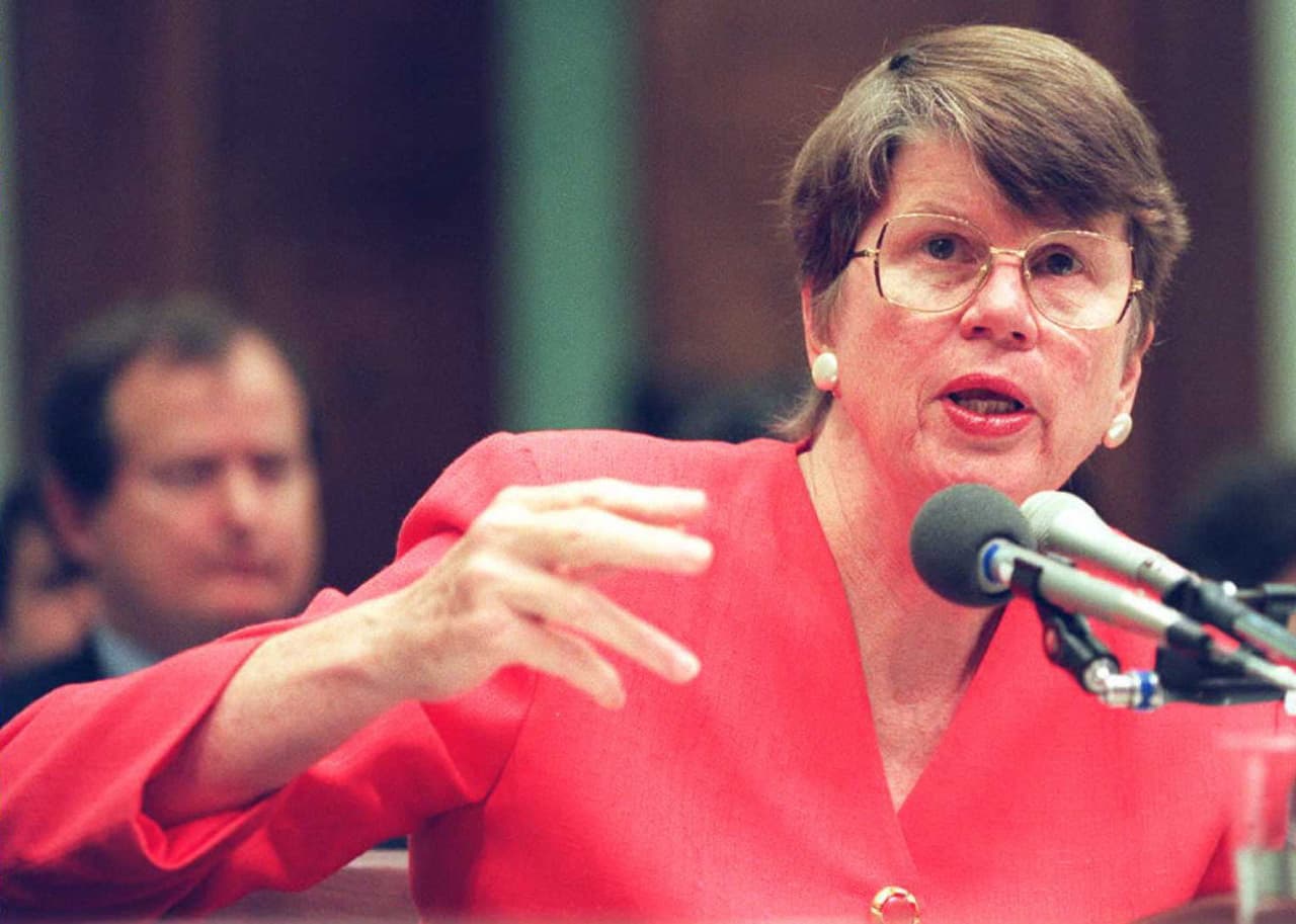 Janet Reno (1938-2016). Fue fiscal general de Estados Unidos de 1993 a 2001.