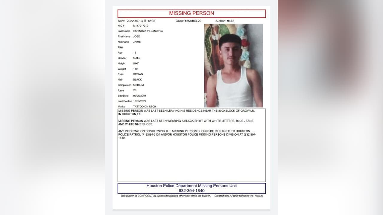 El Departamento de Policía de Houston ( HPD por sus siglas en inglés) confirmó a Univision 45 que investigan el caso y pide ayuda de la comunidad para localizar al menor.