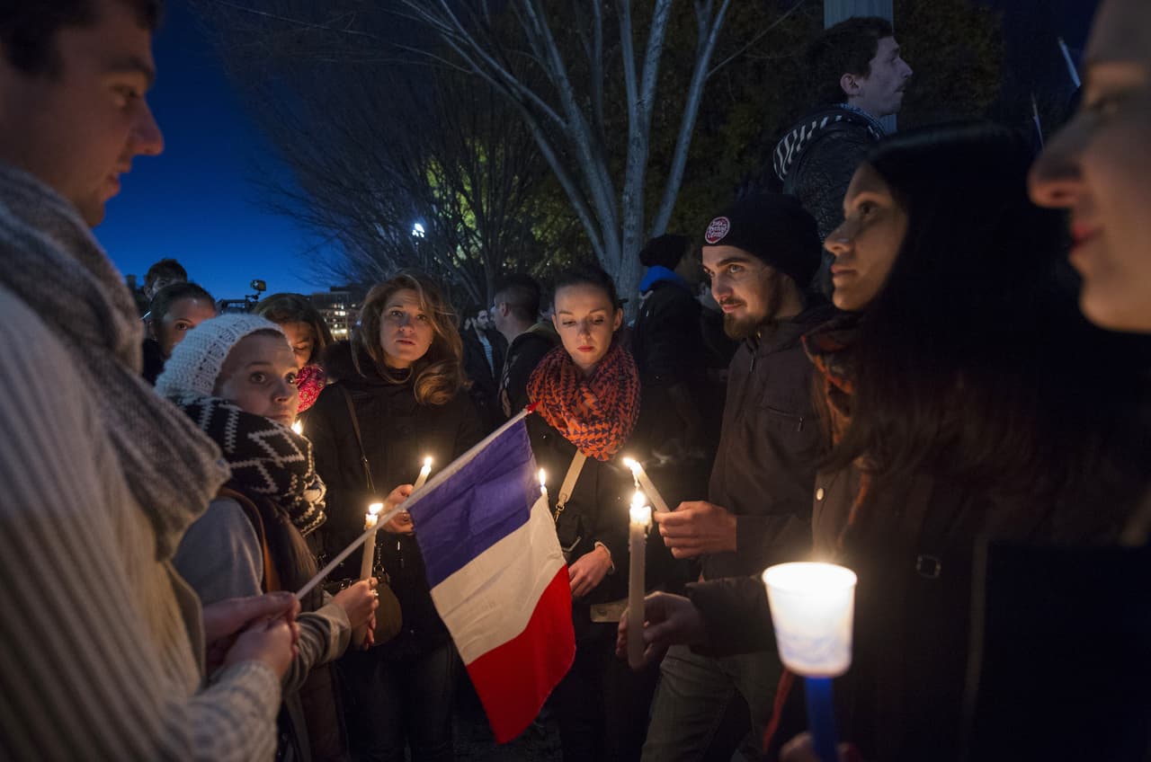 El grupo reunido en la plaza Lafayette, en Washington DC