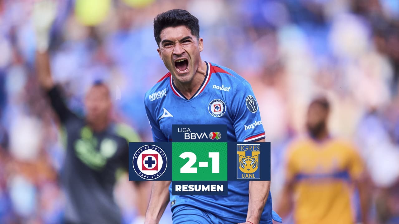 Nico Ibáñez da victoria a Cruz Azul vs. Tigres y el subliderato de Liga MX
