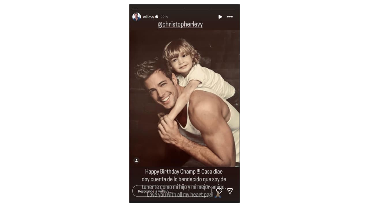 Así felicitó William Levy a su hijo.