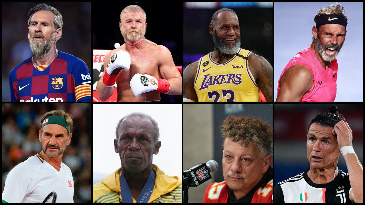 Dentro de unos años, estos deportistas no estarán compitiendo por ser los mejores, ya serán unas leyendas y aquí te mostramos un posible 'look para el futuro.