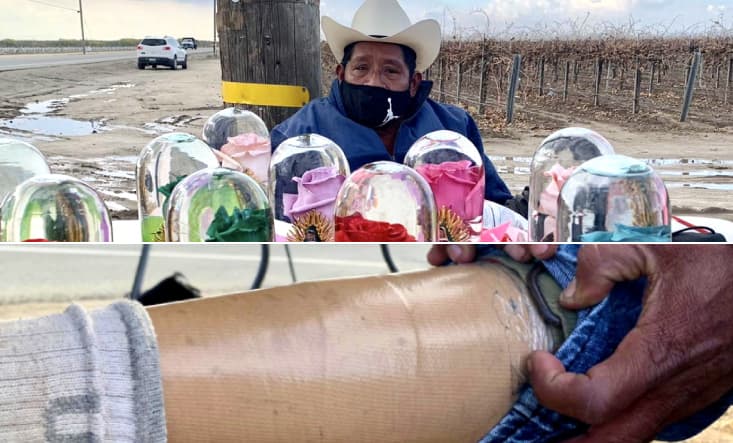 Comunidad se une para ayudar a campesino que vende flores para comprarse una prótesis para su pierna