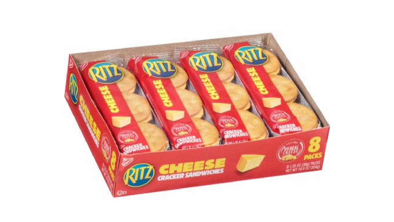 RITZ CHEESE CRACKER SANDWICHES - 10.8OZ 
<br>Código de producto (UPC) 0 44000 88211 2
<br>Vencimiento: entre 14 de enero y 12 de febrero de 2019