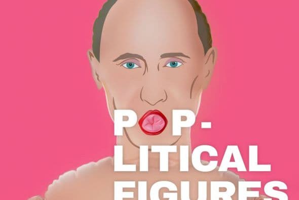 Saint Hoax alcanzó la fama con "War Drags You Out", un polémico cnjunto de piezas donde retrata a diferentes autoridades mundiales como transexuales pero también ha hecho otras obras. Aquí una más de Vladimir Putin. Cortesía de Saint Hoax.